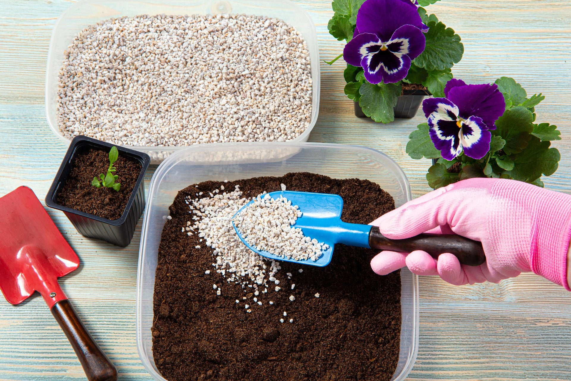 Perlita blanca minera plantas sustratos absorbente perlite