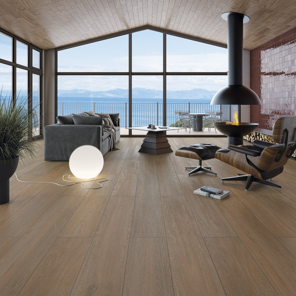Suelo porcelánico efecto madera en lama larga