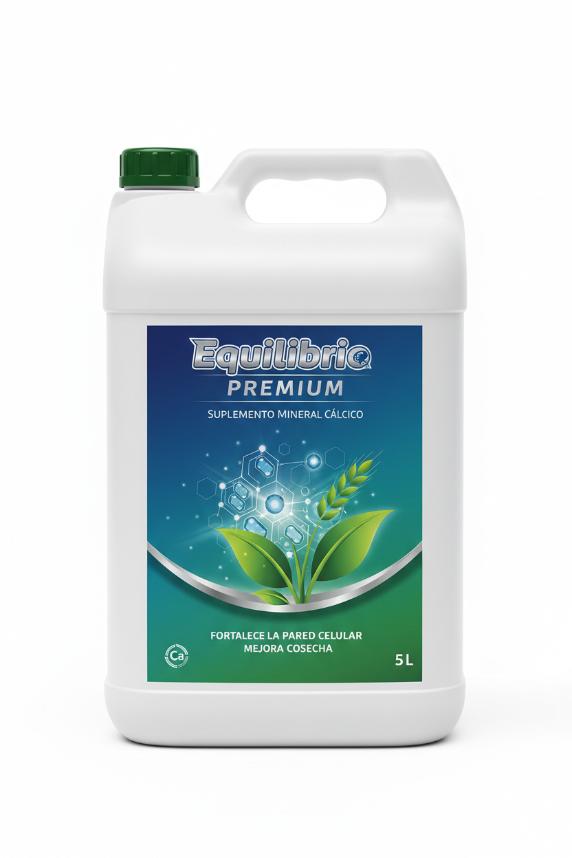 Fertilizante de calcio complejado Equilibrio Premium en garrafa de 5 litros