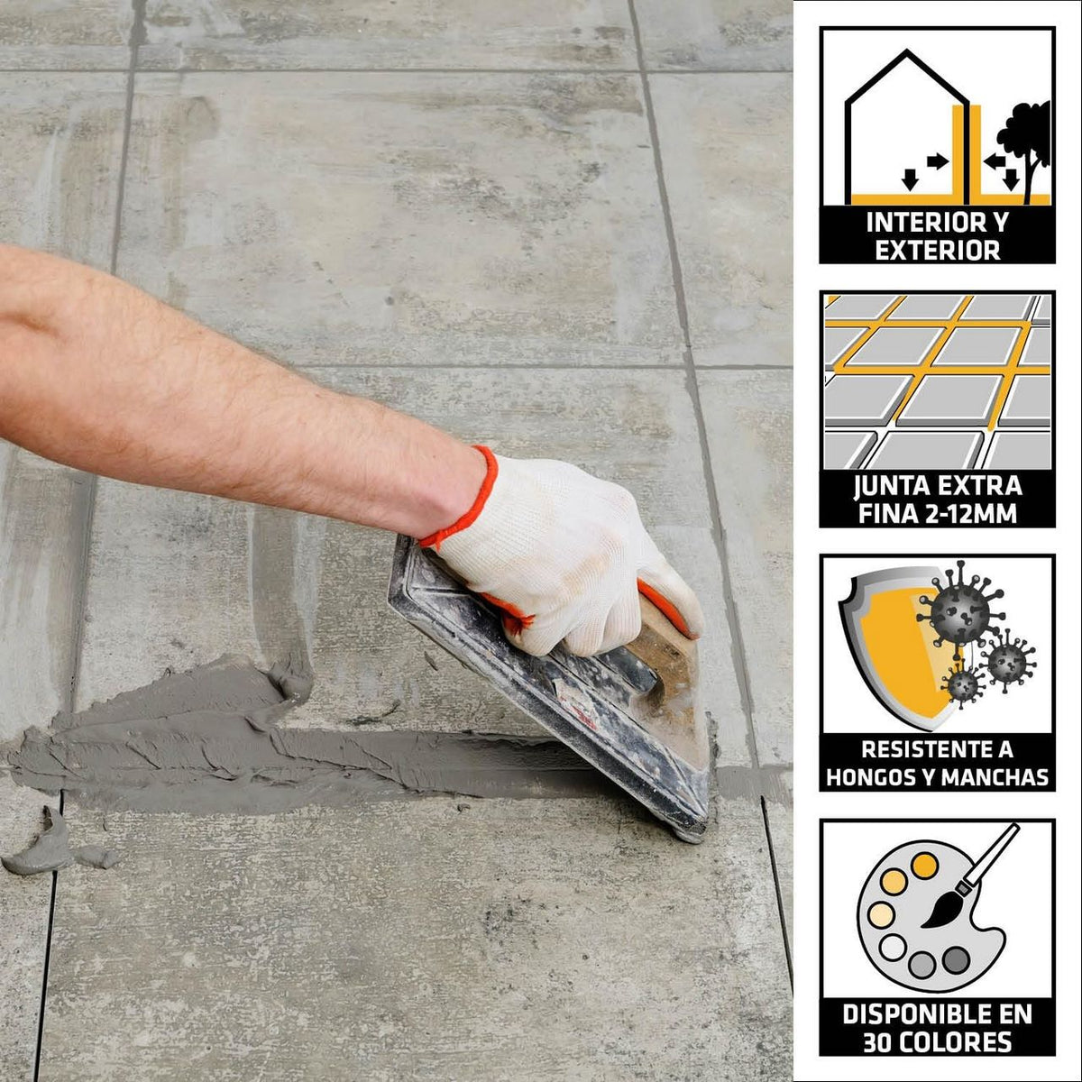 SikaCeram®-650 Classic: lechada para juntas finas, hidrofugada y en 24 colores