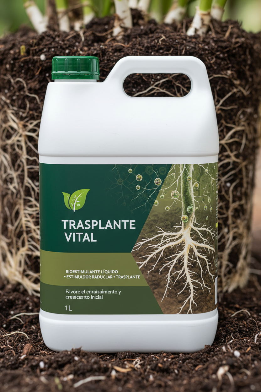 Fertilizante Trasplante Vital en garrafa de 5 litros para el enraizamiento