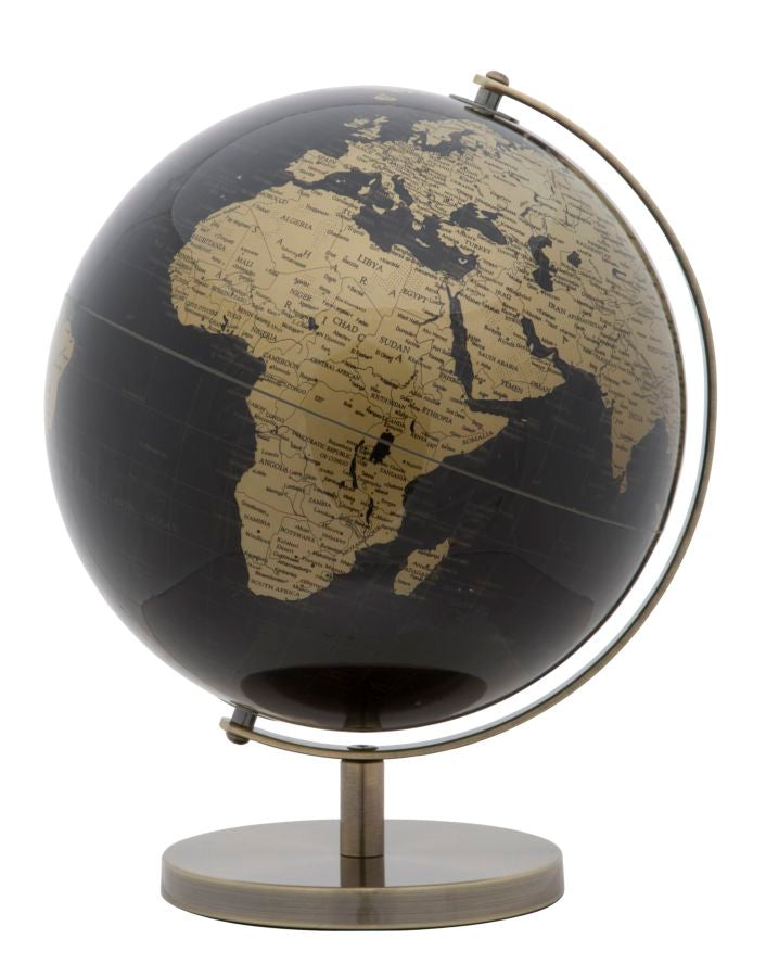 Globo terráqueo bronce cm ø 25x34