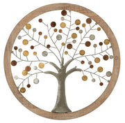 Panel de pared con espejo albero della vita cm ø 61x1,8