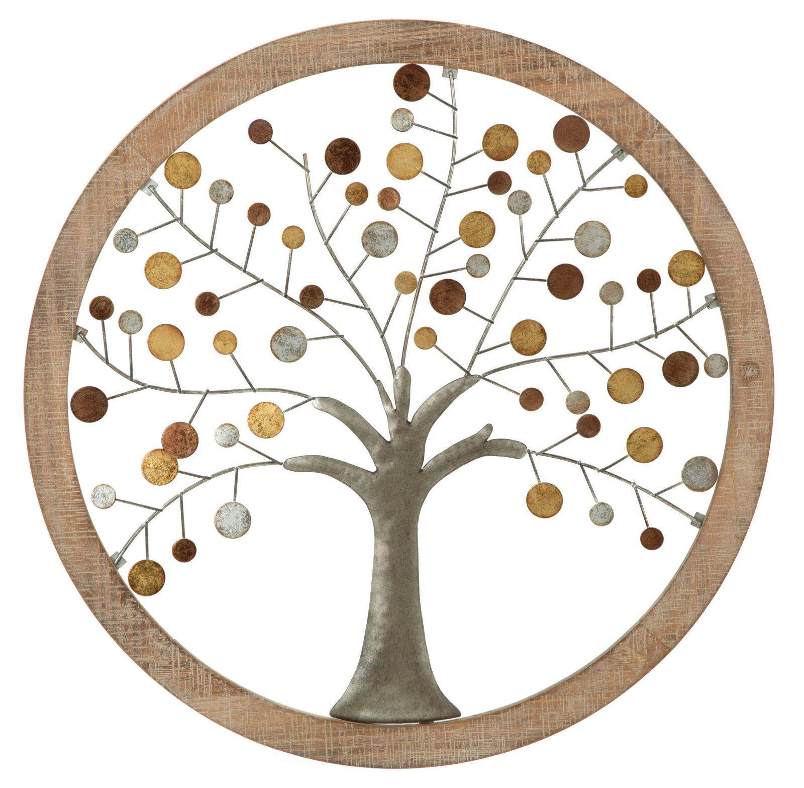Panel de pared con espejo albero della vita cm ø 61x1,8