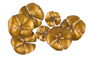  decoración de pared flor dorada -b- cm 80x6x57