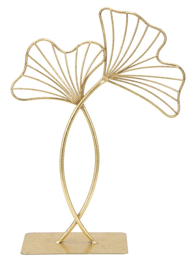 Escultura hoja glam cm 25x8,5x35 