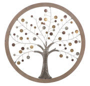 Panel de pared árbol de la vida espejo nuevo cm ø 80x2