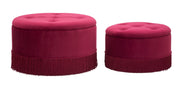 Puff/líneas de almacenamiento nueva pareja burdeos cm ø 71x41-55x33