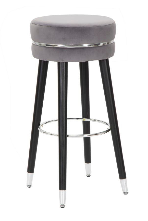 Taburete de bar paris grigio/plata cm ø 35x74