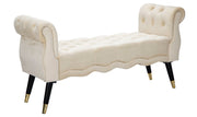 Banco paris crema/oro cm 120x40x60