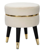 Taburete paris crema/oro cm ø 35x40,5