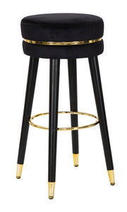 Taburete de bar paris nero/oro cm ø 35x74