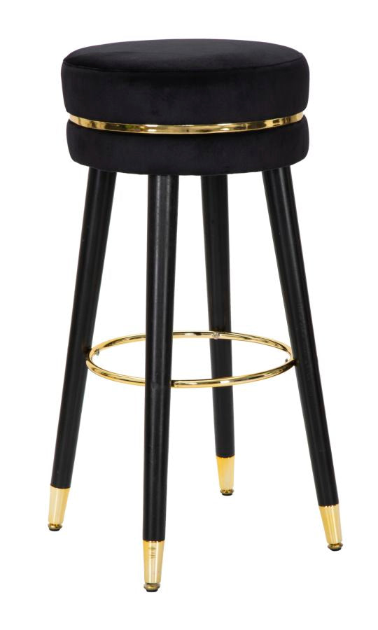 Taburete de bar paris nero/oro cm ø 35x74