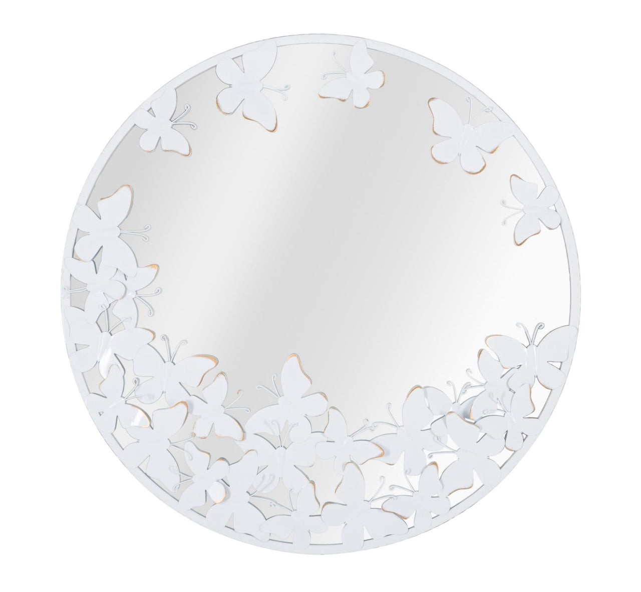 Espejo de pared mariposa blanca cm 62,5x2,3