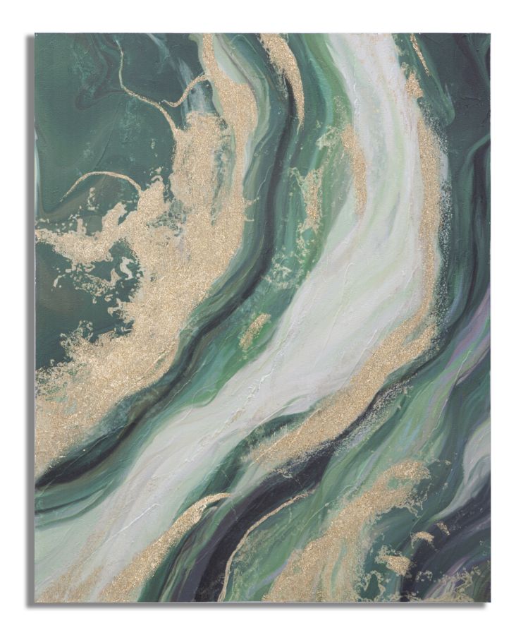 Pintura de pared verde cm 80x2,8x100