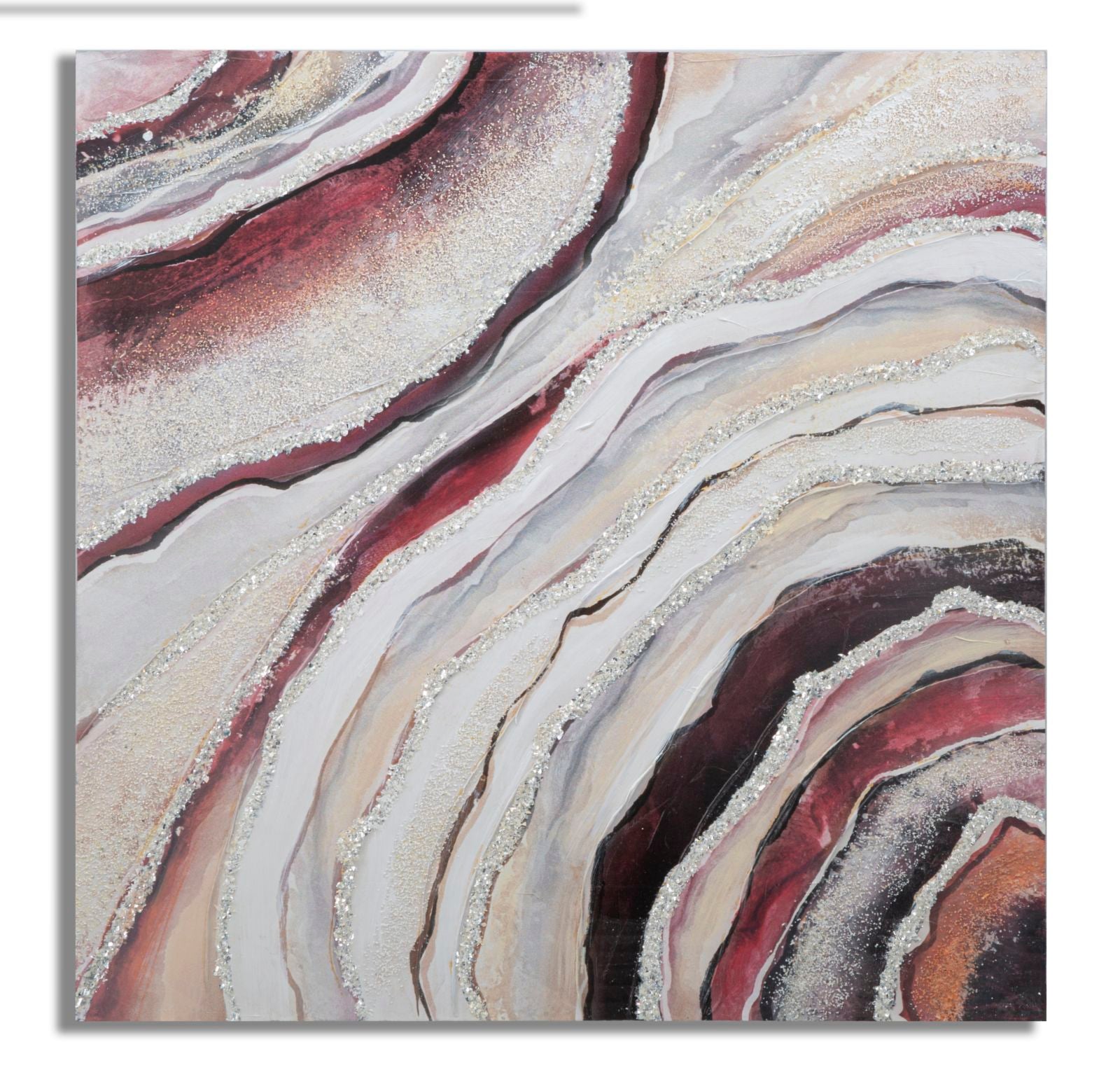 Pintura de pared roja cm 80x2,8x80