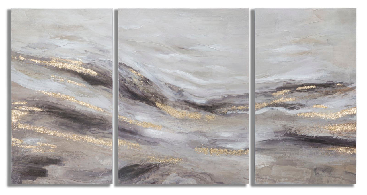 Pintura pared monty set 3 pz cm 45x2,7x80-60x2,7x80