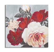 Cuadro mural hecho a mano flor cuadrado cm 90x3,7x90