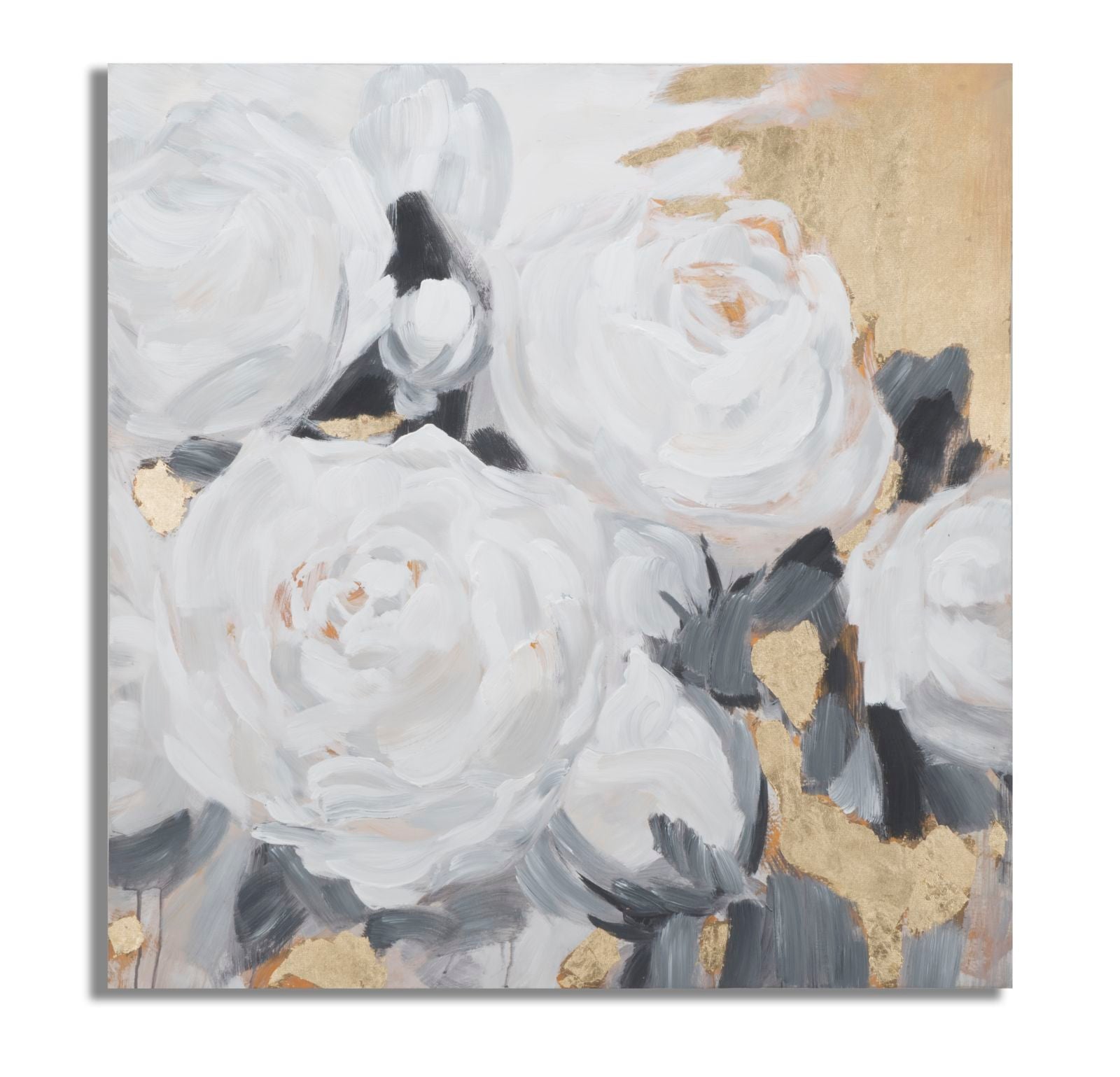 Cuadro mural hecho a mano flor blanca -a- cm 90x3,7x90
