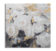 Cuadro mural hecho a mano flor blanca -b- cm 90x3,7x90
