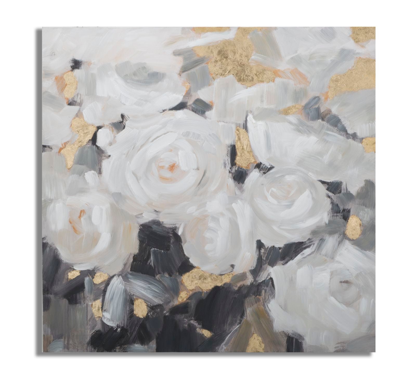 Cuadro mural hecho a mano flor blanca -b- cm 90x3,7x90
