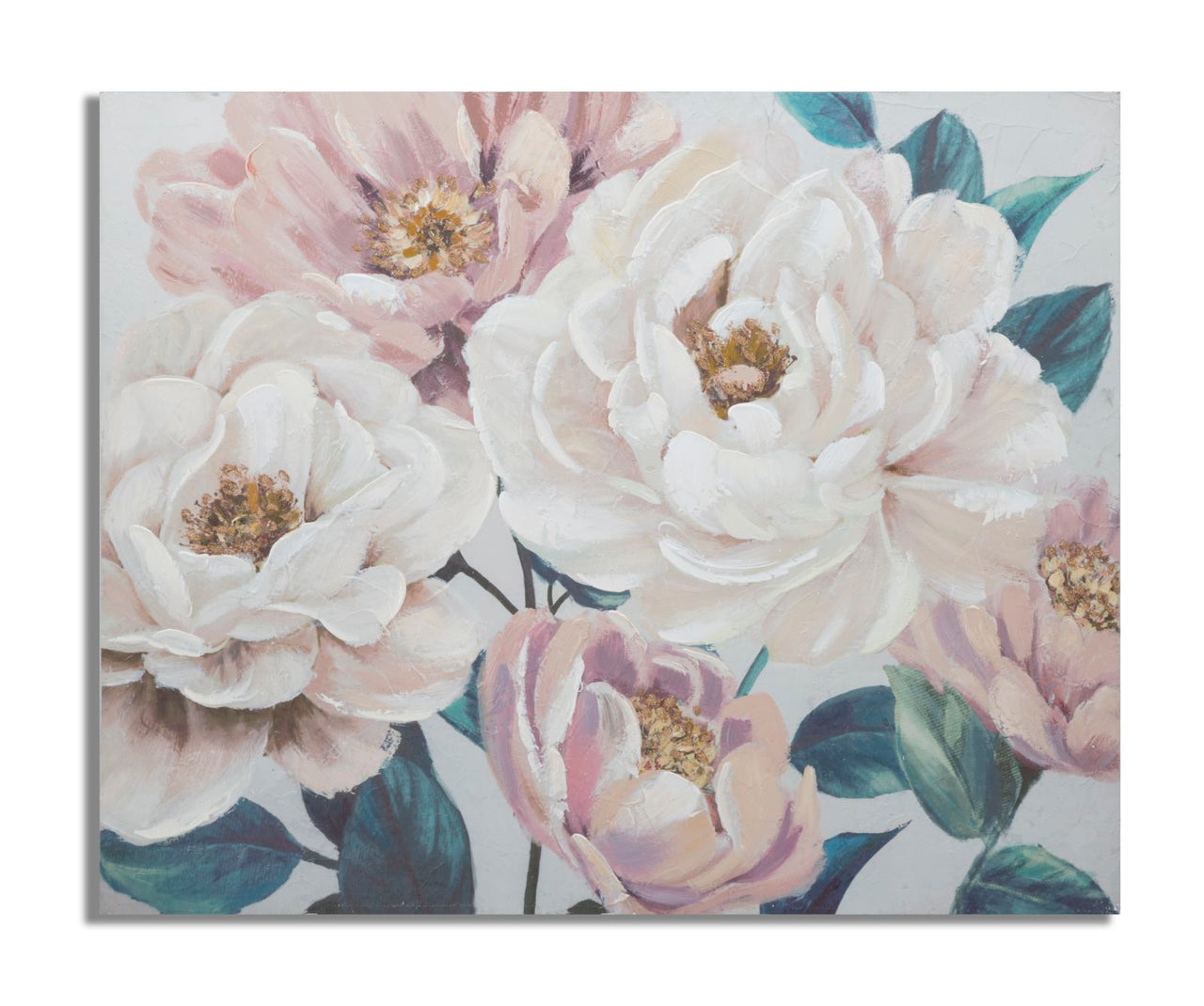 Cuadro de pared hecho a mano flor suave cm 
100x3,7x80