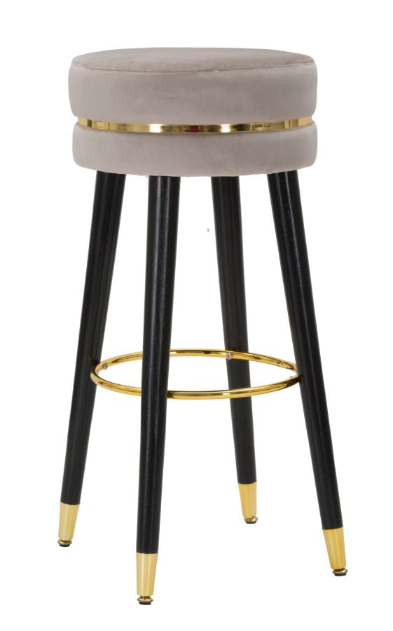 Taburete de bar paris grigio/oro cm ø 35x74