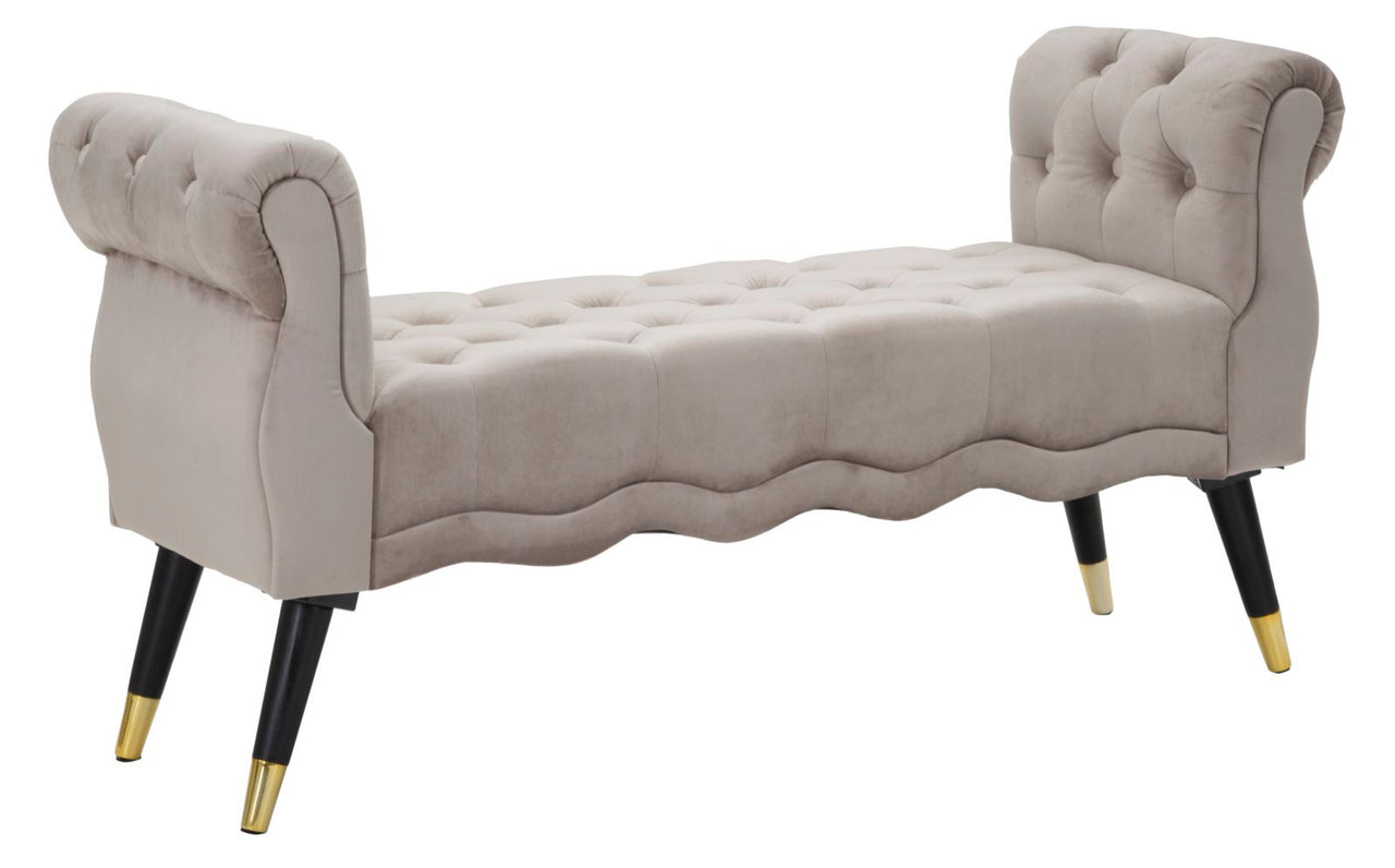 Banco paris grigia/oro cm 120x40x60