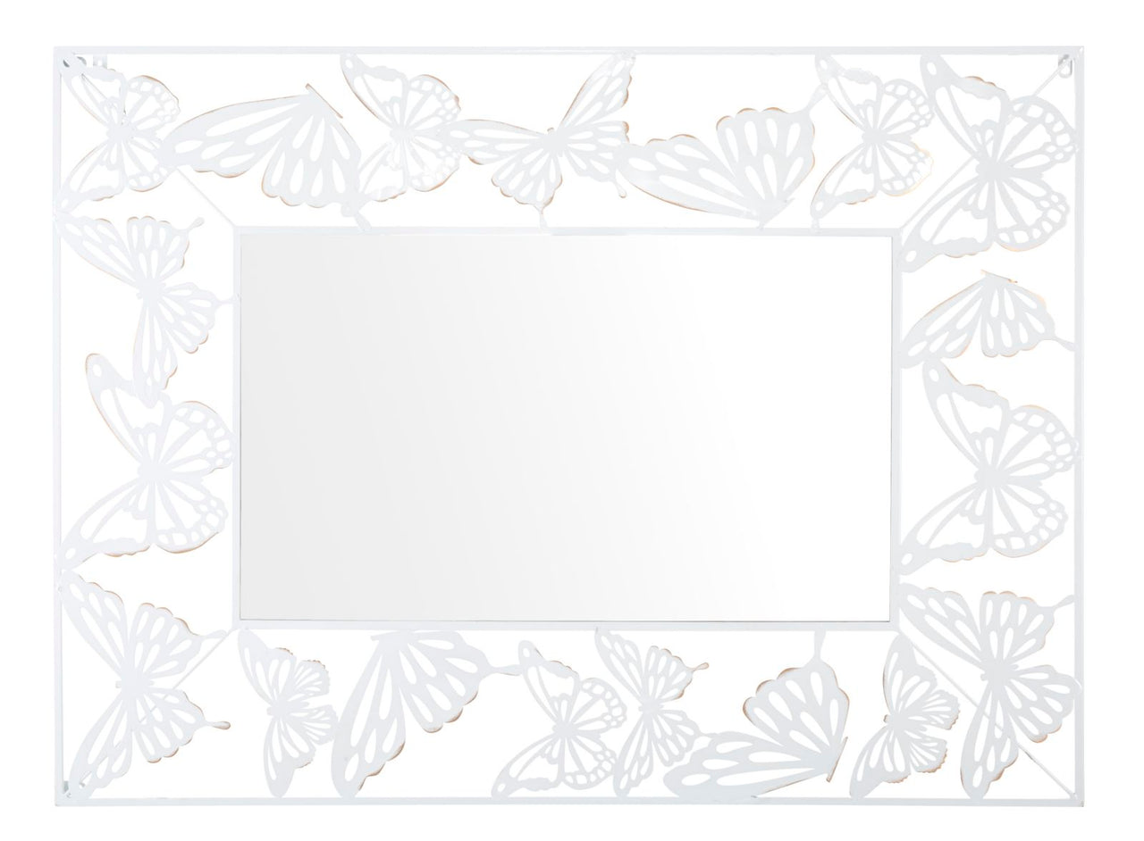 Espejo de pared mariposa blanca cm 85x1x115