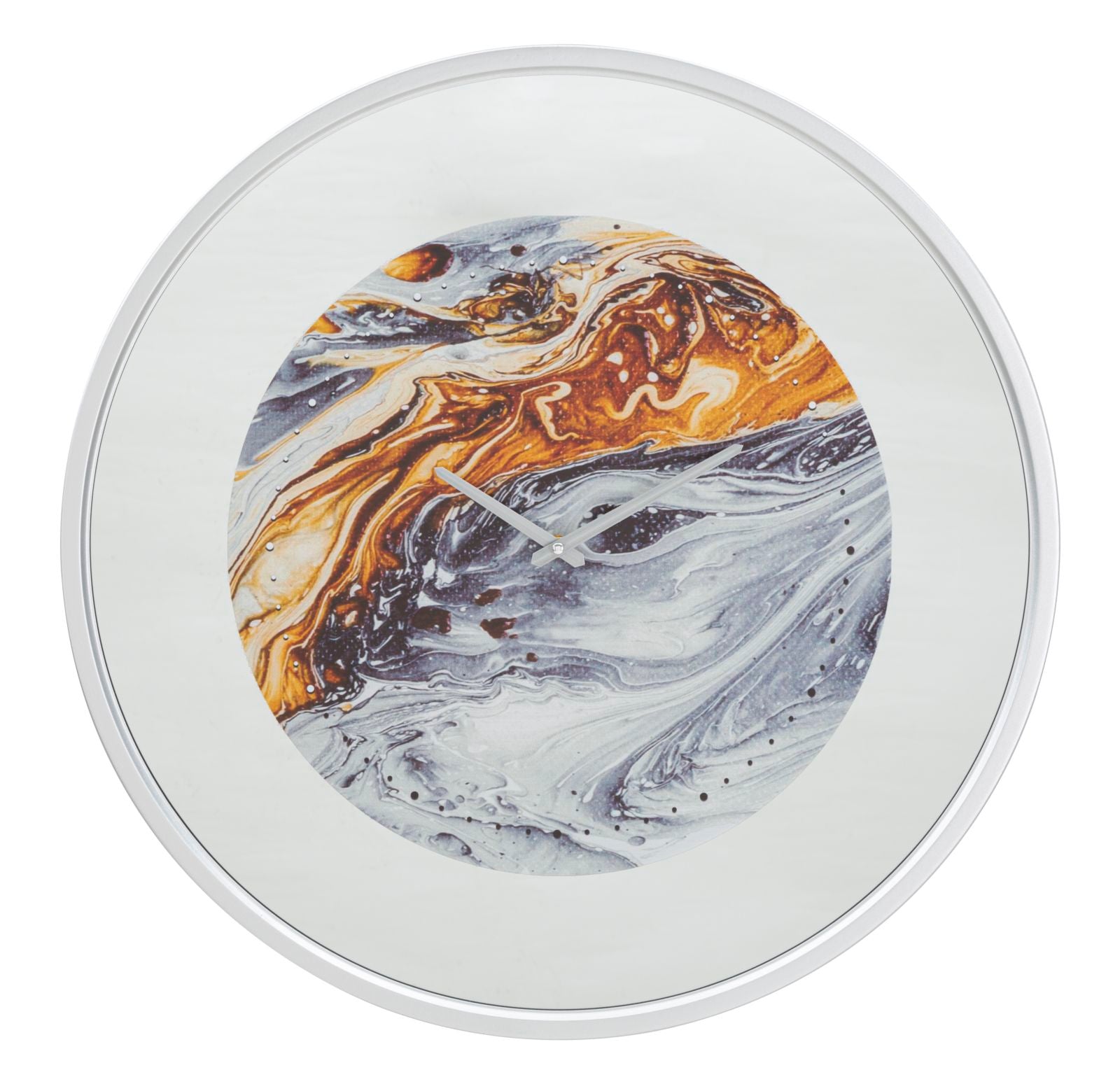 Reloj de pared espejo gris cm ø 60x5
