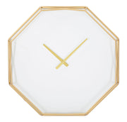 Reloj de pared octogonal dorado cm 56x6,5x56