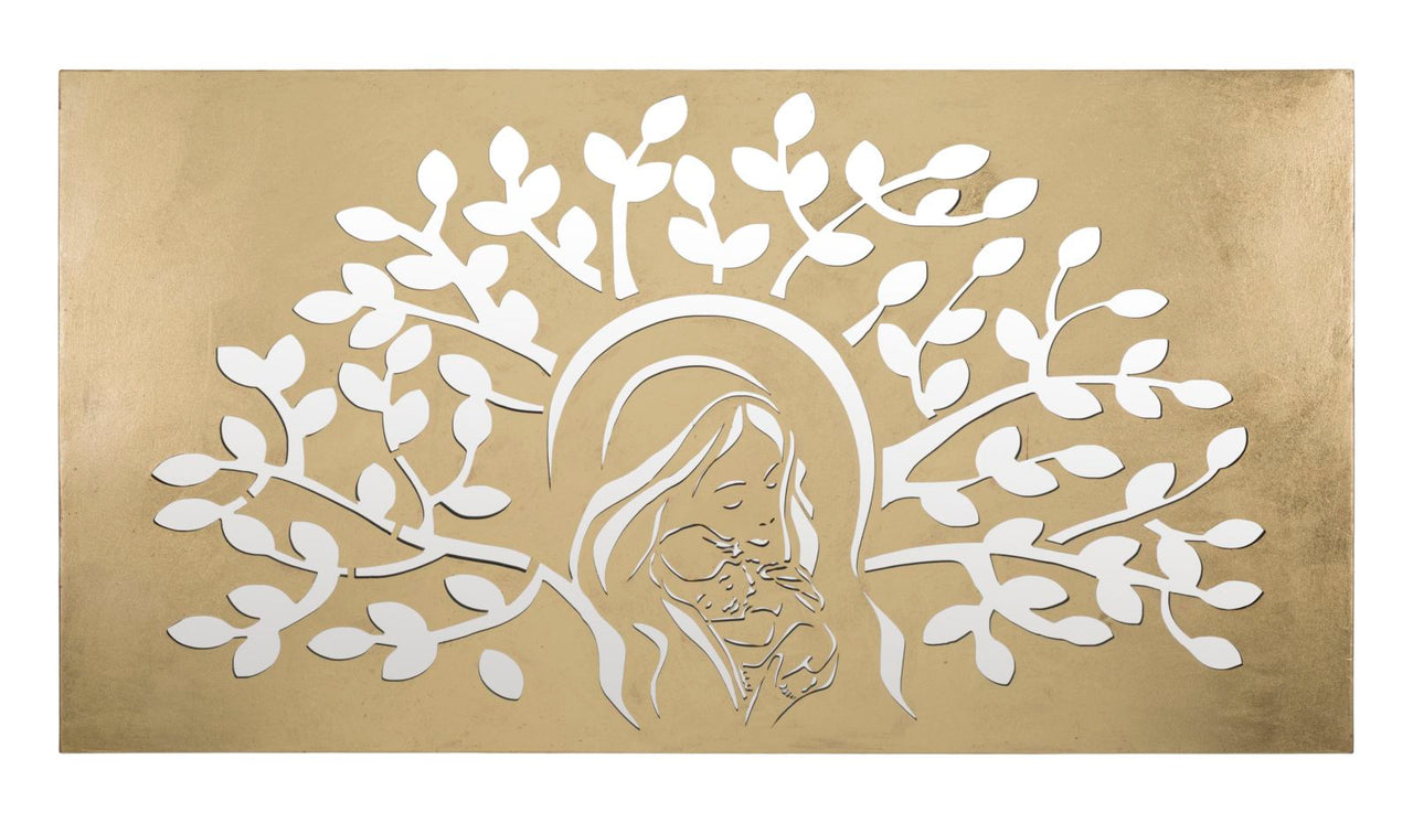 Panel de pared de hierro dorado cm 120x2x64