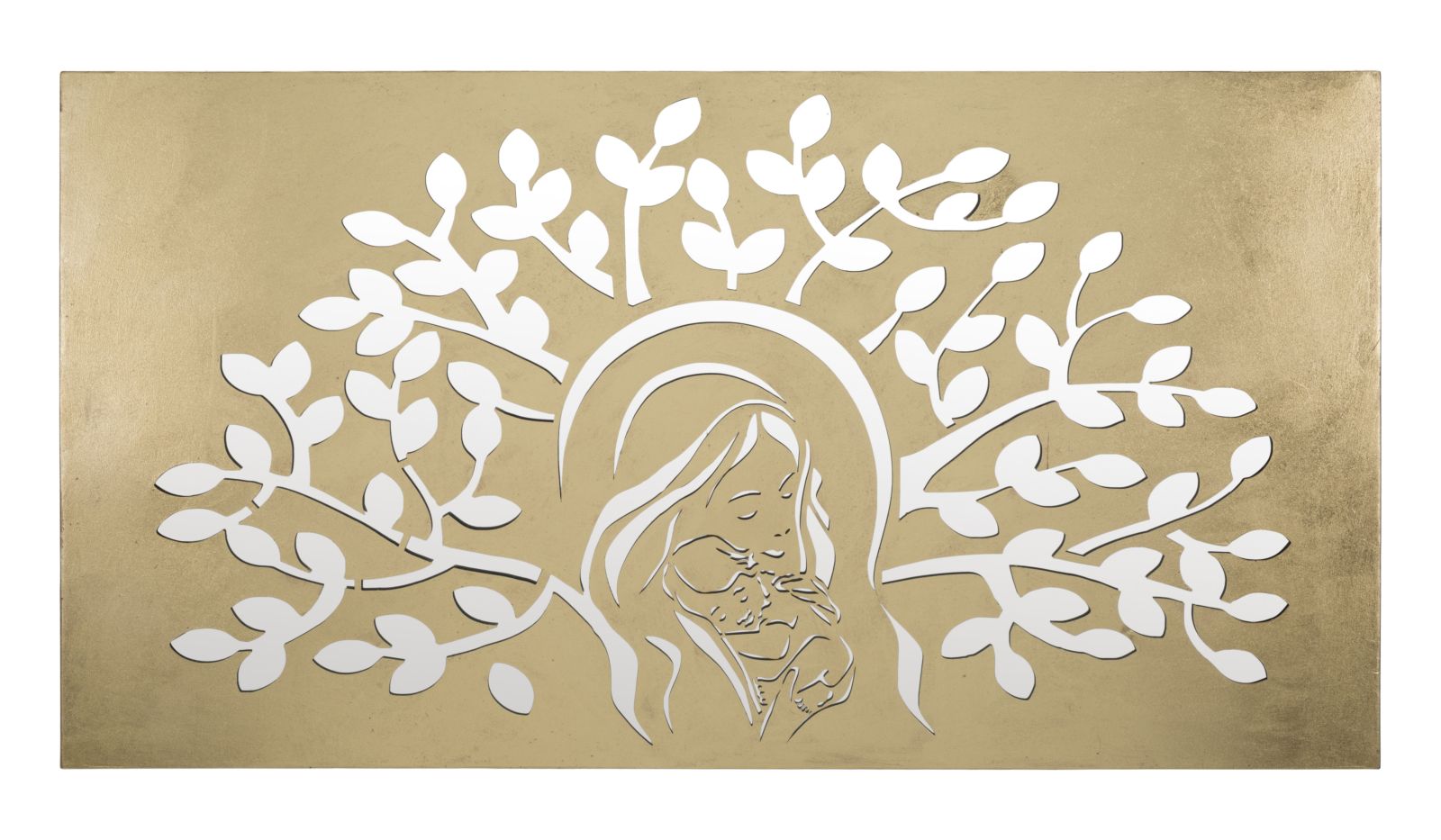 Panel de pared de hierro dorado cm 120x2x64