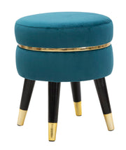 Taburete paris verde azulado/oro cm ø 35x40,5