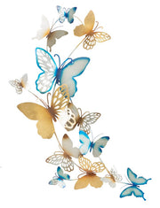  panel de pared mariposas oro/azul claro c cm 59,5x4x111,5