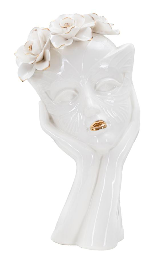 Jarrón mujer máscara cm 16,5x14x27,3