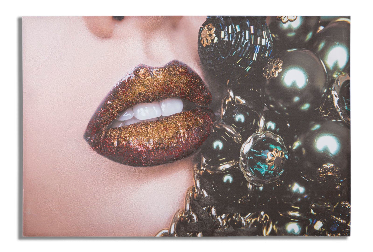 Impresión de pared hecha a manohermosos labios
cm 80x3,8x120