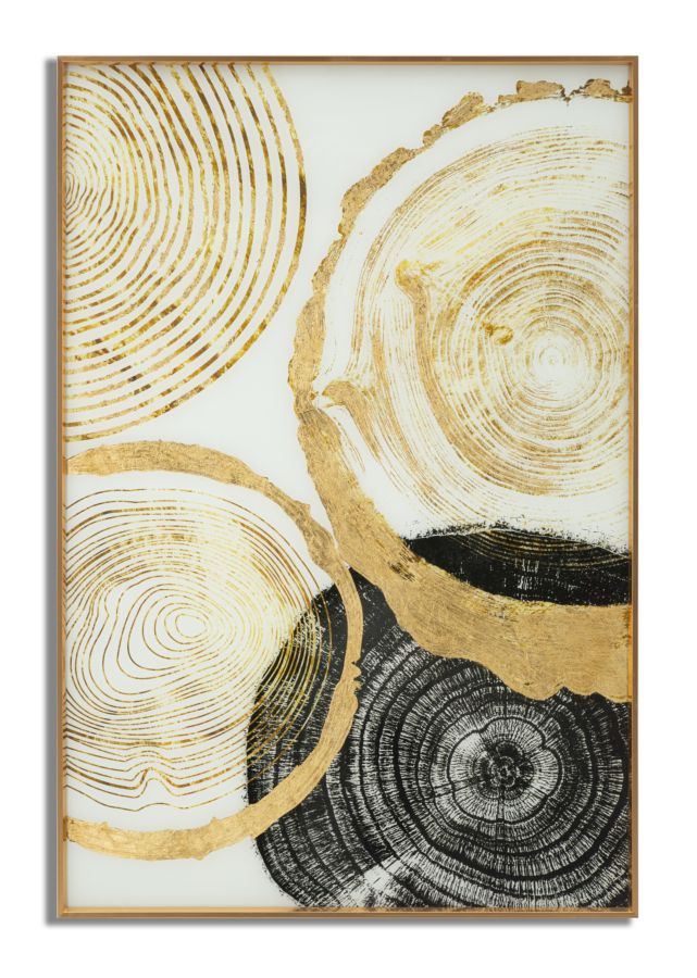 Panel de pared de vidrio con marco
leñoso cm 60x3,5x90