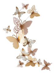  panel de pared mariposas oro/rosa c cm 59,5x4x111,5