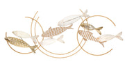 Decoración de pared movimiento de pescado cm 142,9x5x61,6