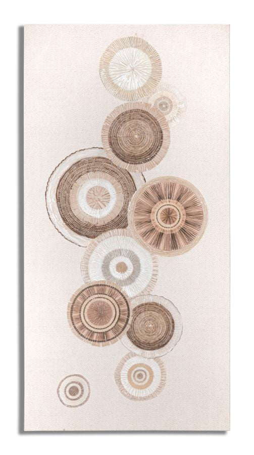 Impresión/pintura mural circular con aplicación -b- cm 50x3,2x100