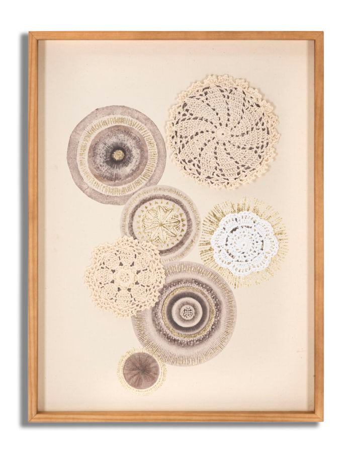 Impresión de pared circular con aplicación circular cm 45x3,2x60