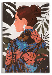 Impresión/cuadro de pared dama selva -b- cm 80x2,8x120