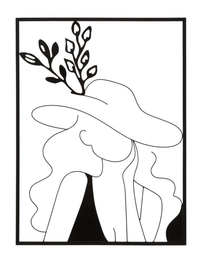 Panel de pared de hierro elegante -a- cm 60x1x80