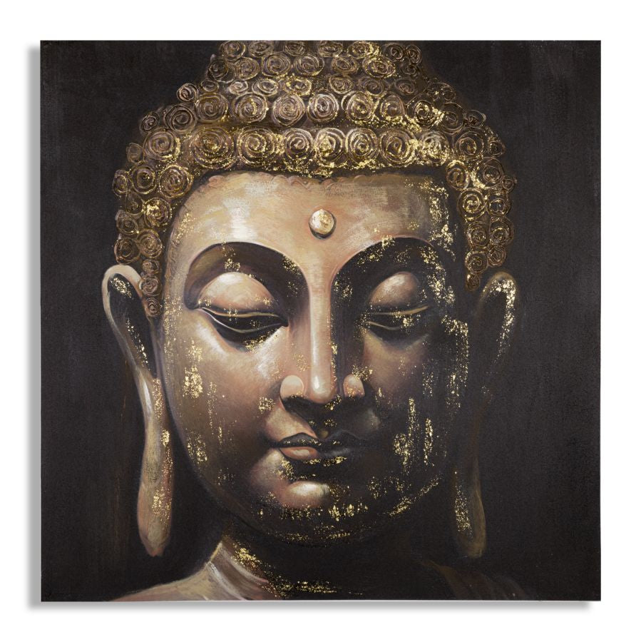 Cuadro mural hecho a mano buda -b- cm 100x3x100