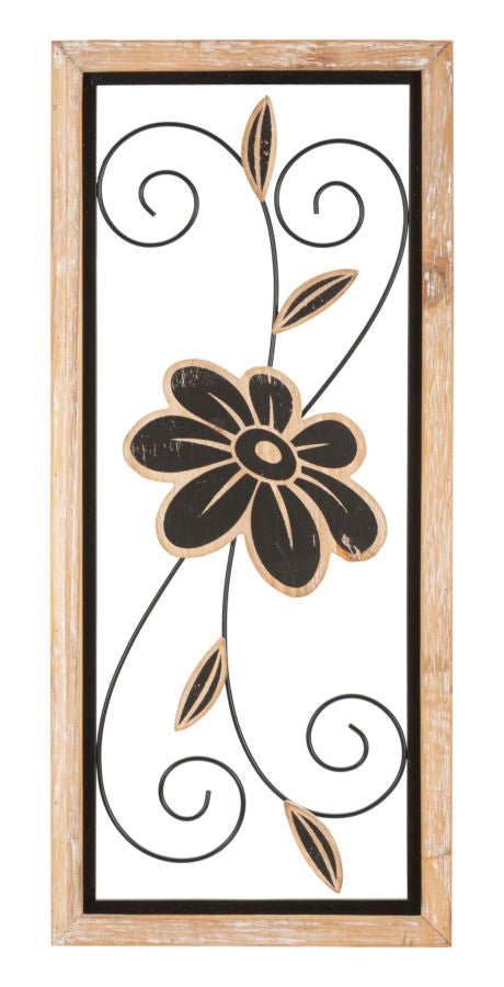 Panel de pared hierro/madera koman -a- cm 26x2,5x60
