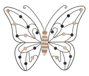 Panel de pared hierro/madera mariposa cm 39,5x1,5x33,5 min 2