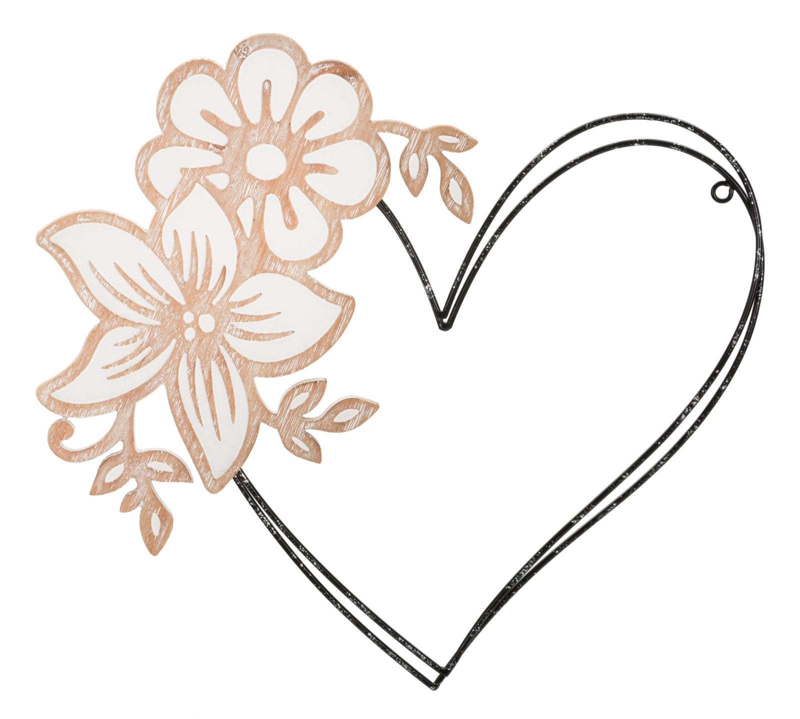 Panel de pared hierro/madera corazón cm 50x2x45 min 2