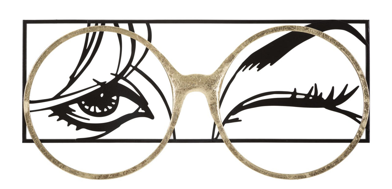 Panel de pared de hierro gafas cm 89,5x3,8x41,3