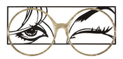 Panel de pared de hierro gafas cm 89,5x3,8x41,3